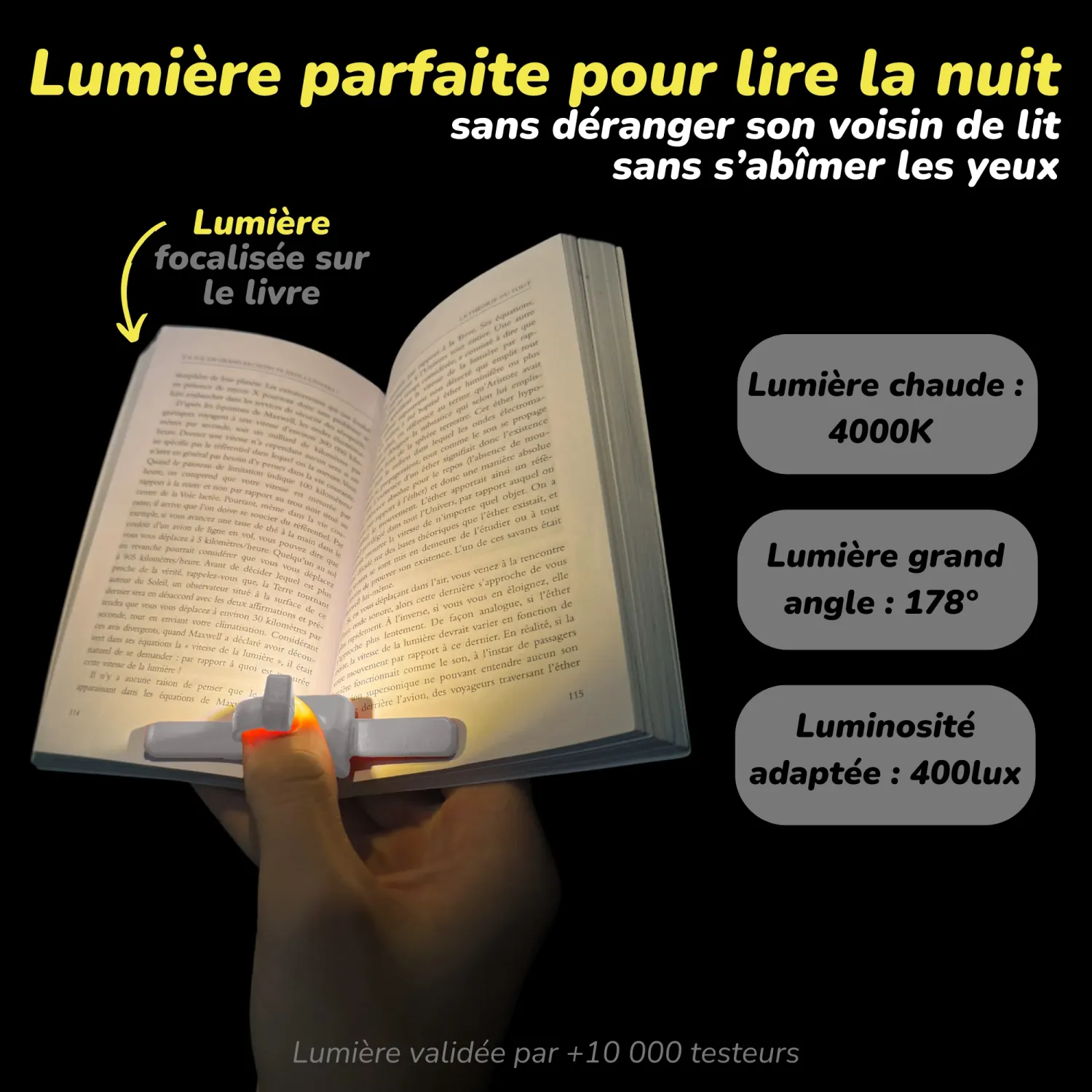 My365 Lizia lampe de lecture 3-en-1 LED