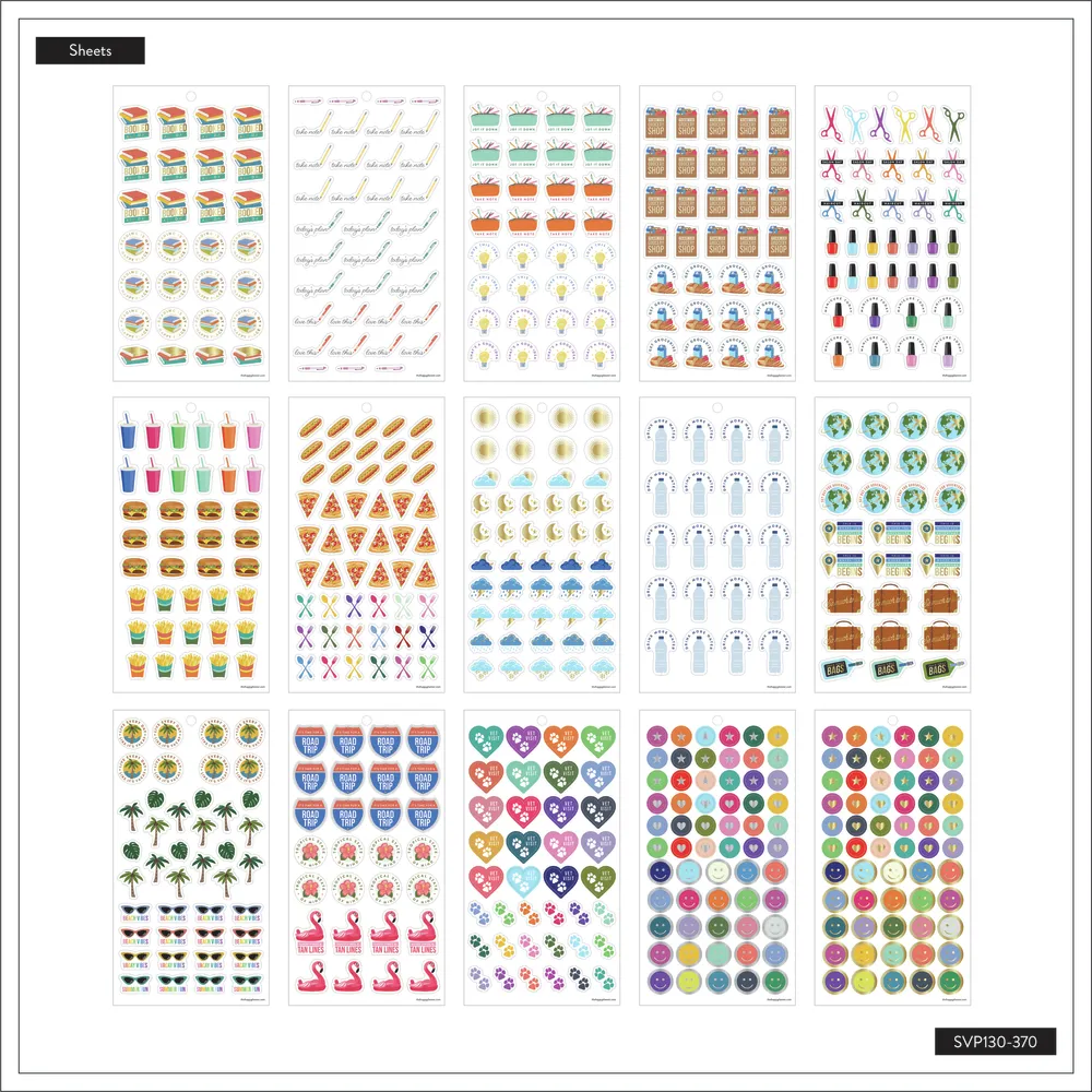 Happy Planner Everyday Icons stickers Classic 995 icônes