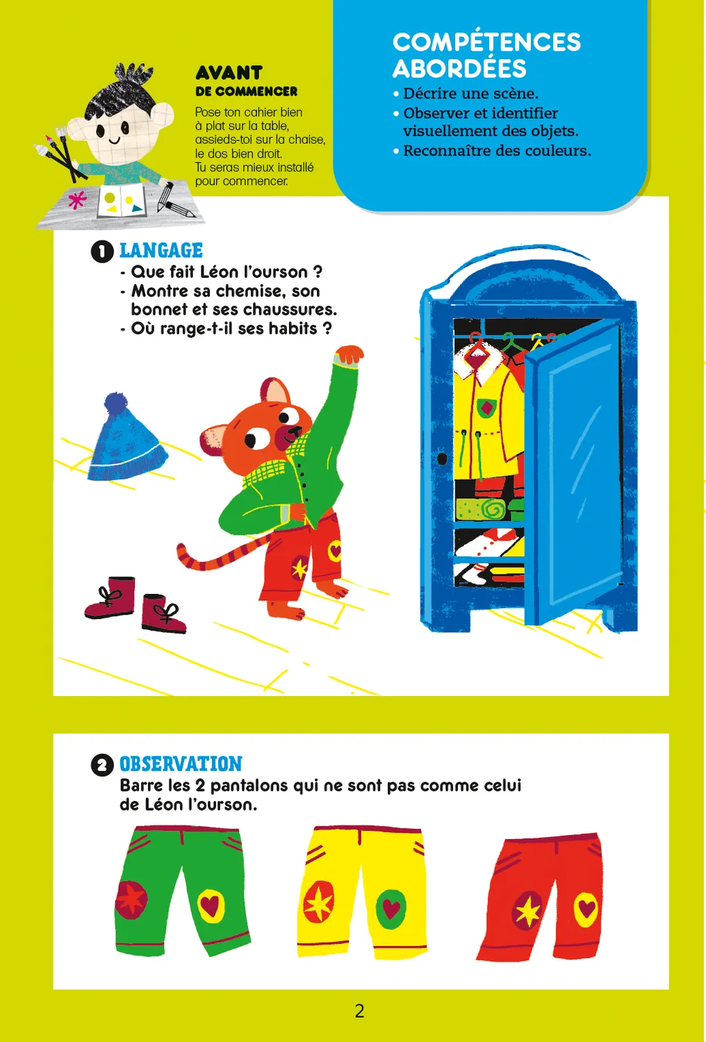 Les Incollables cahier de vacances 2-3 ans TPS-PS programme