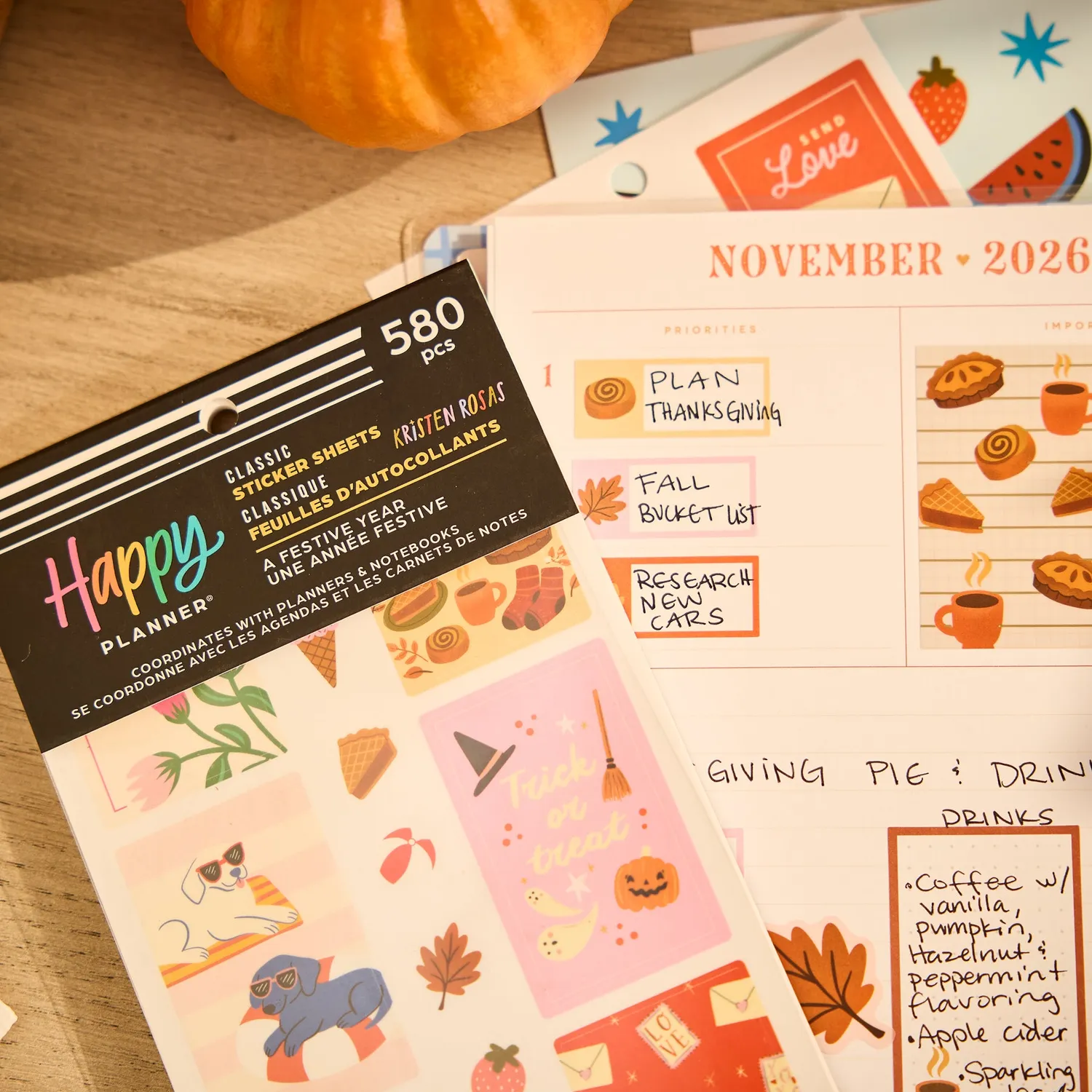 Happy Planner A Festive Year stickers classiques 30 planches