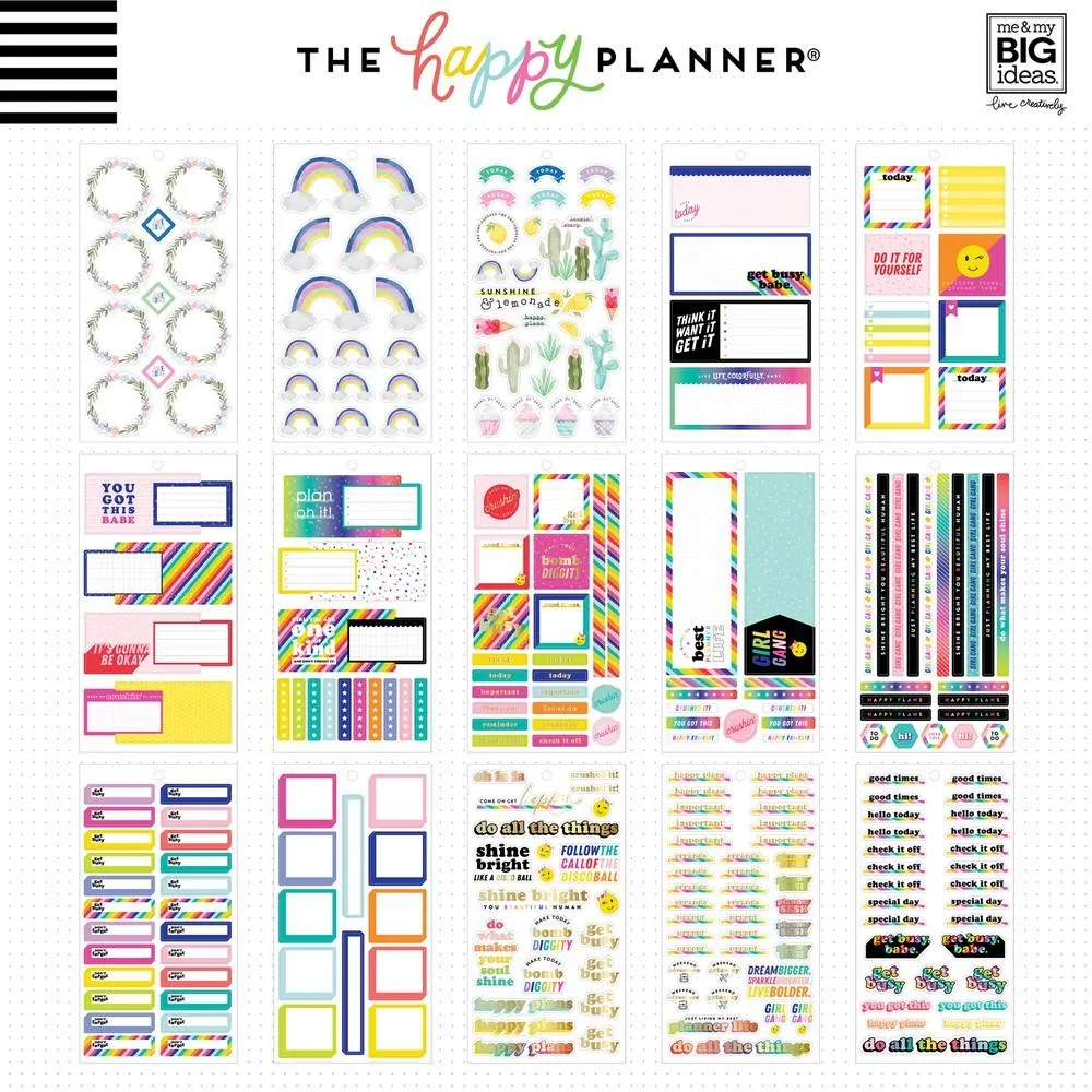 Happy Planner Value Pack stickers horizontal 464 pièces