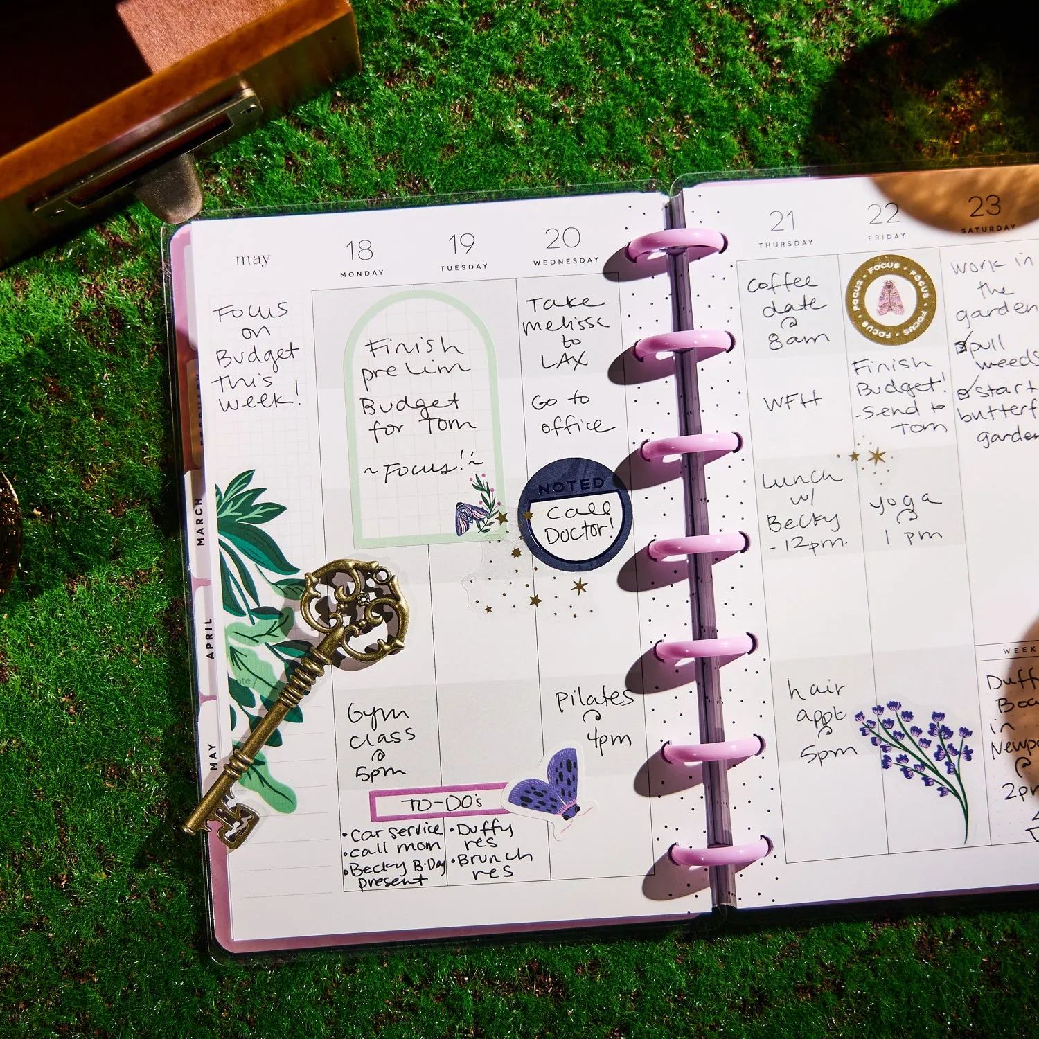 Happy Planner Butterfly Botanics agenda mini colorblock 2026