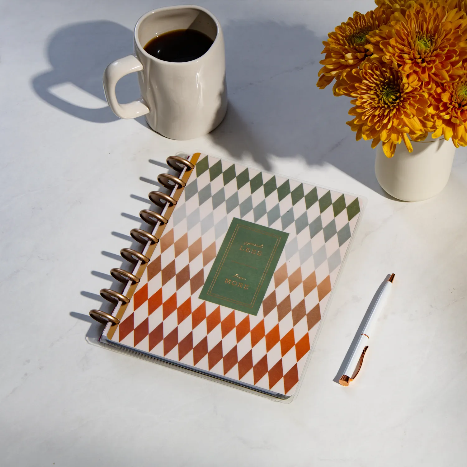 Happy Planner Sage Terracotta planner budget non daté 12 mois