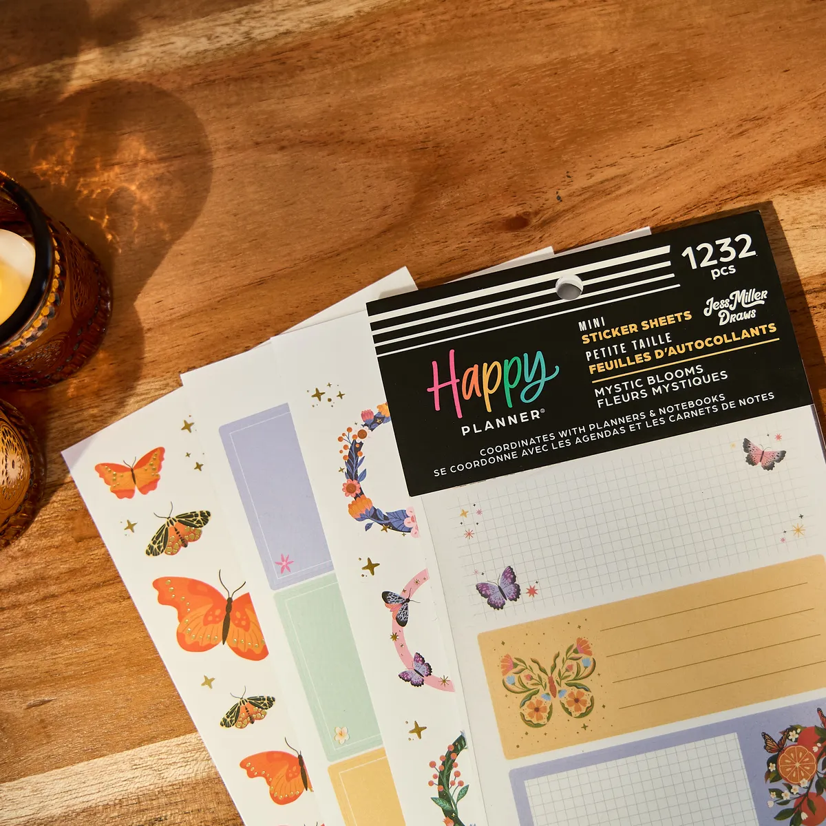 Happy Planner Mystic Blooms stickers Mini 1352 floral