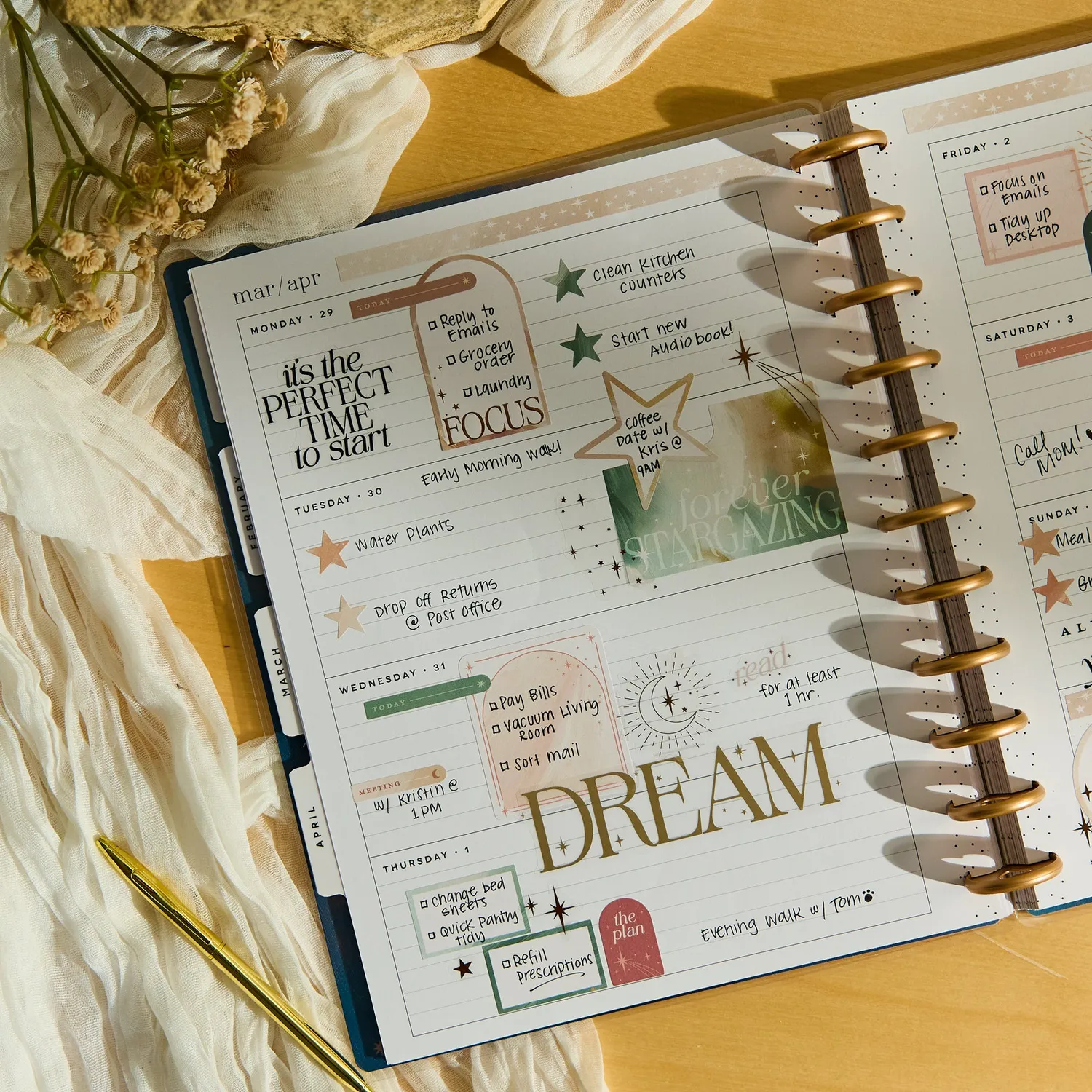 Happy Planner Starlit Glow agenda Big 2027 horizontal