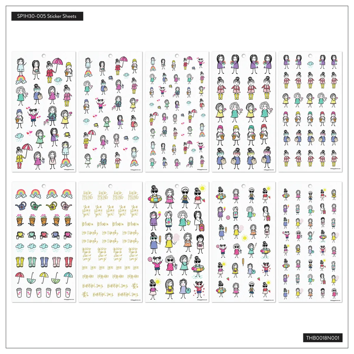 Happy Planner Seasonal Stick Babe stickers 920 4 saisons