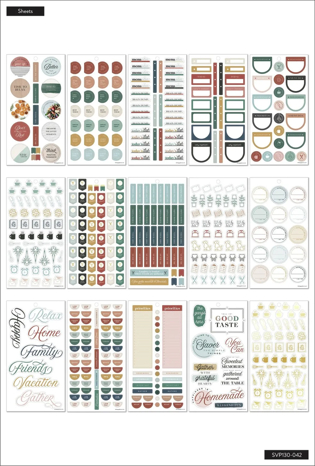 Me & My Big Ideas Southern Farmhouse carnet stickers 1011