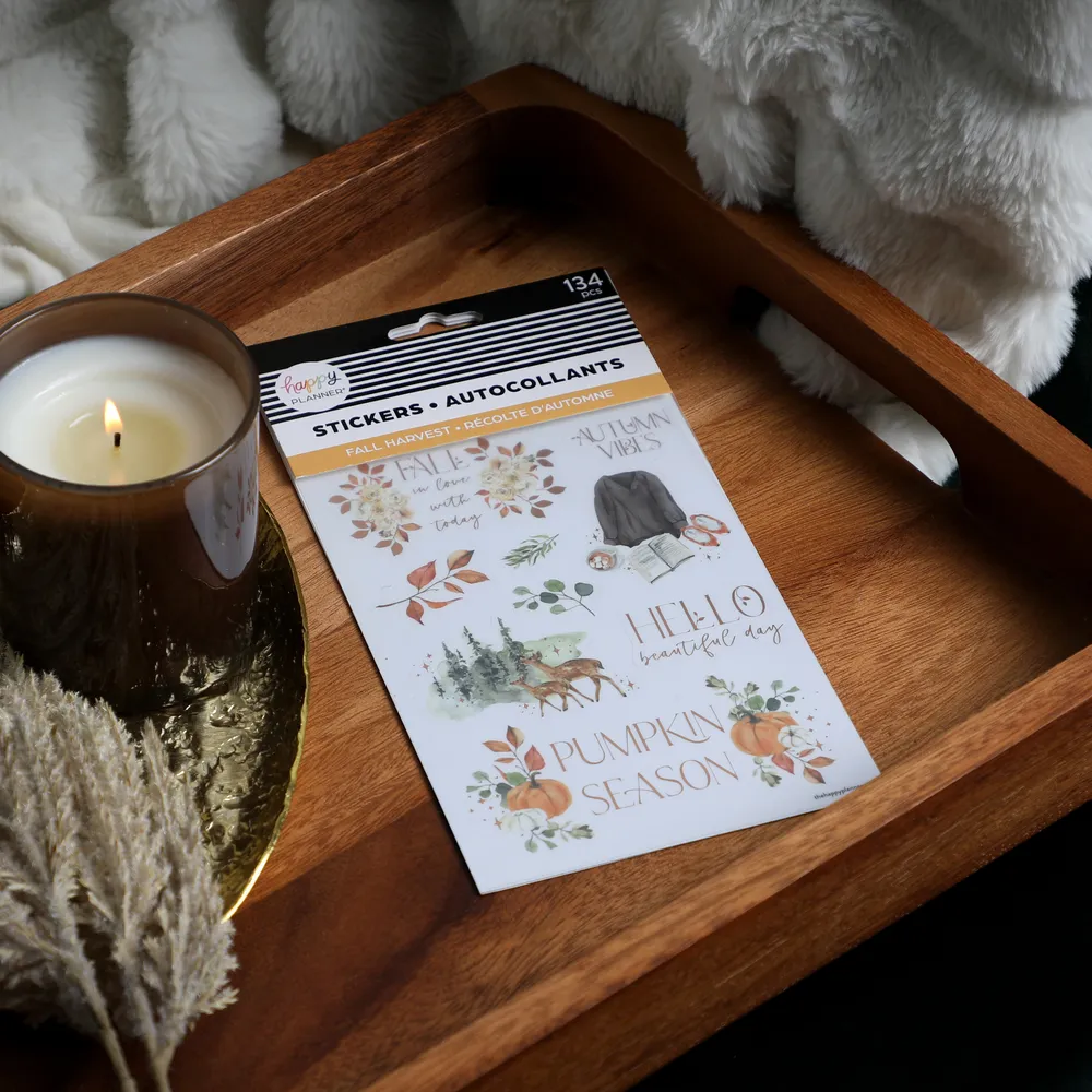 Happy Planner Fall Harvest stickers 5 feuilles 134 pièces