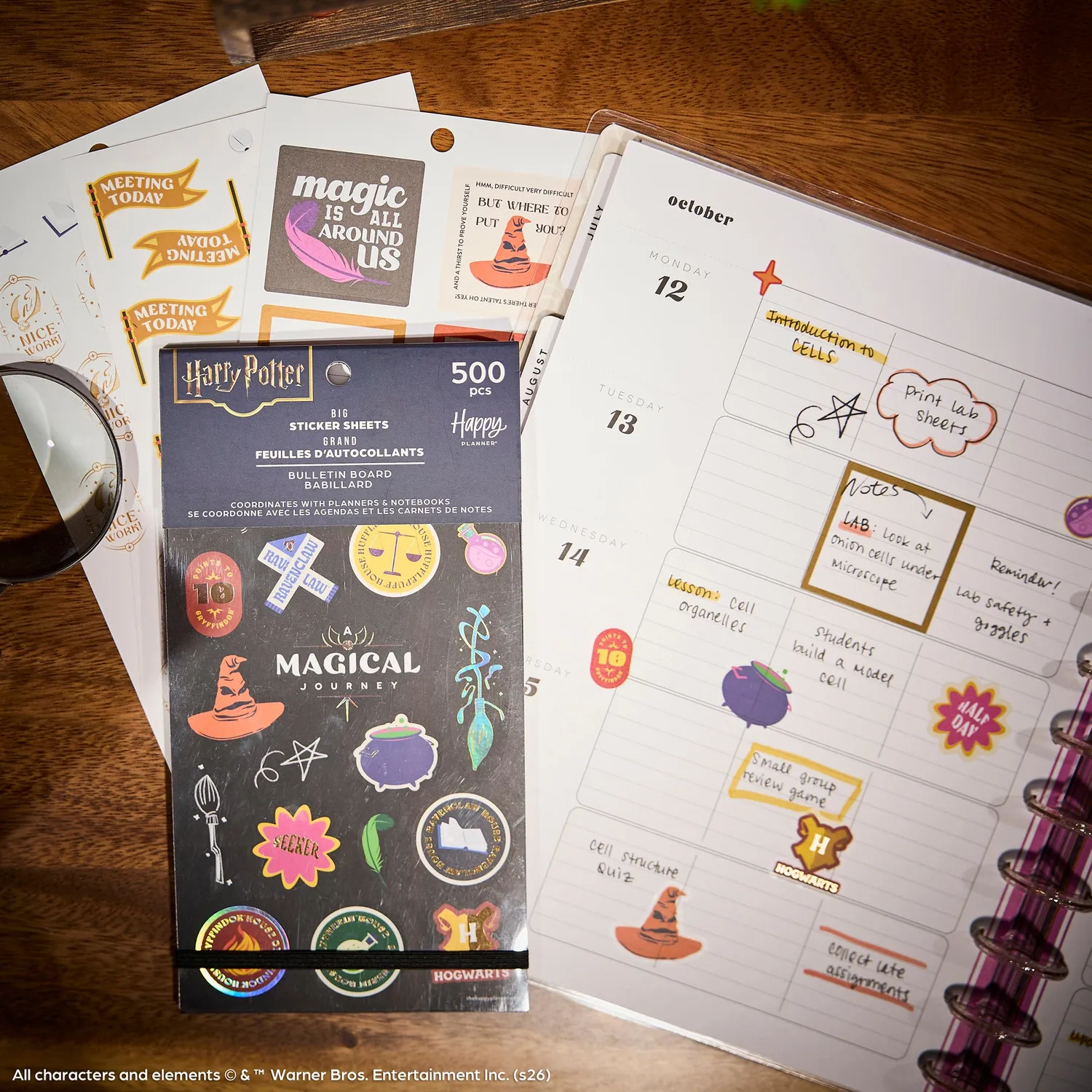 Happy Planner Harry Potter stickers Big 30 pages classe