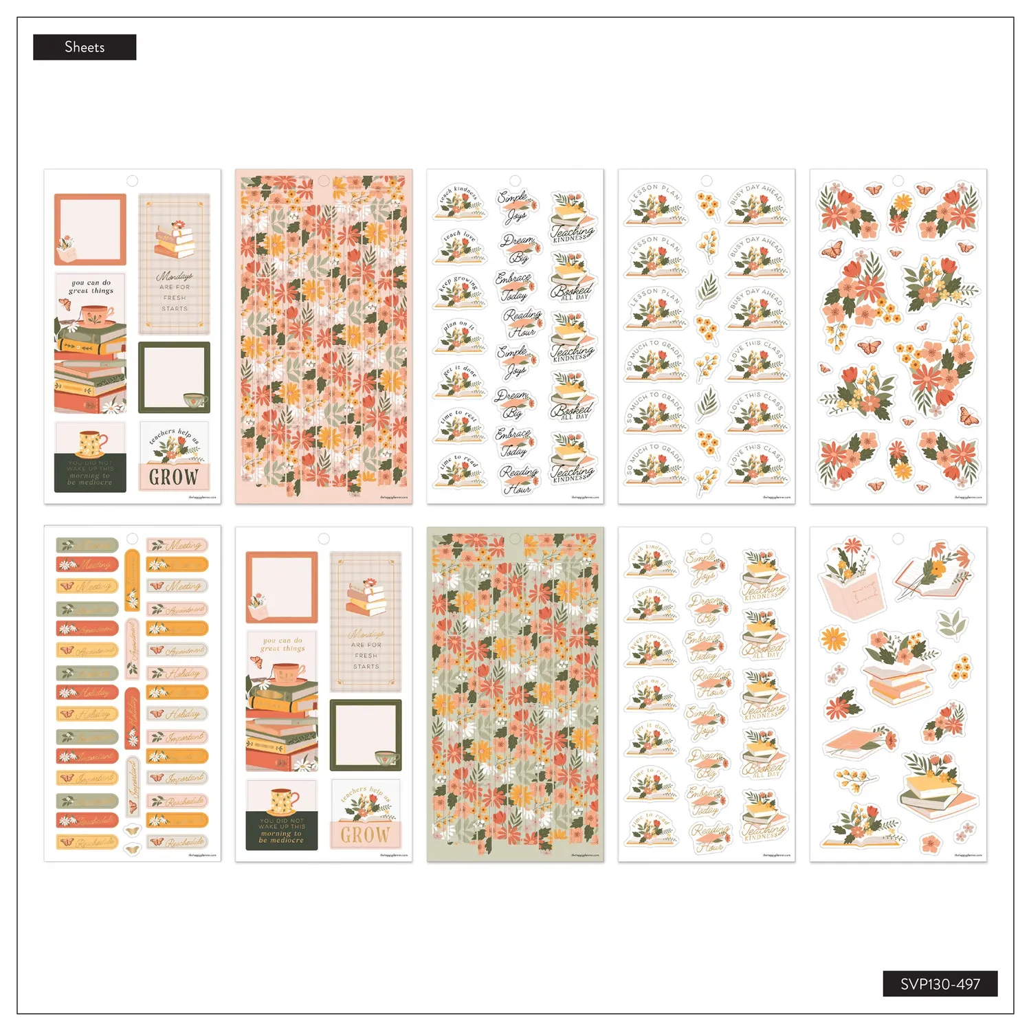 Happy Planner Reading Hour Teacher stickers Big