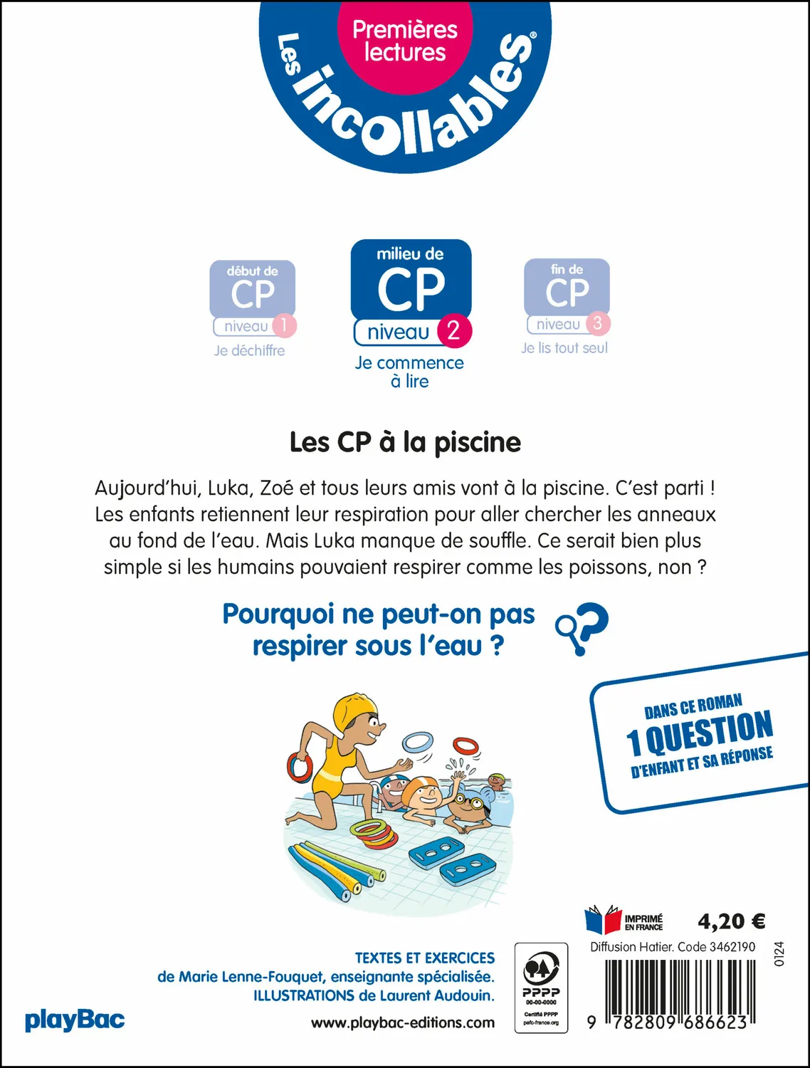 Les Incollables Les CP à la piscine Tome 21 livre niveau 2