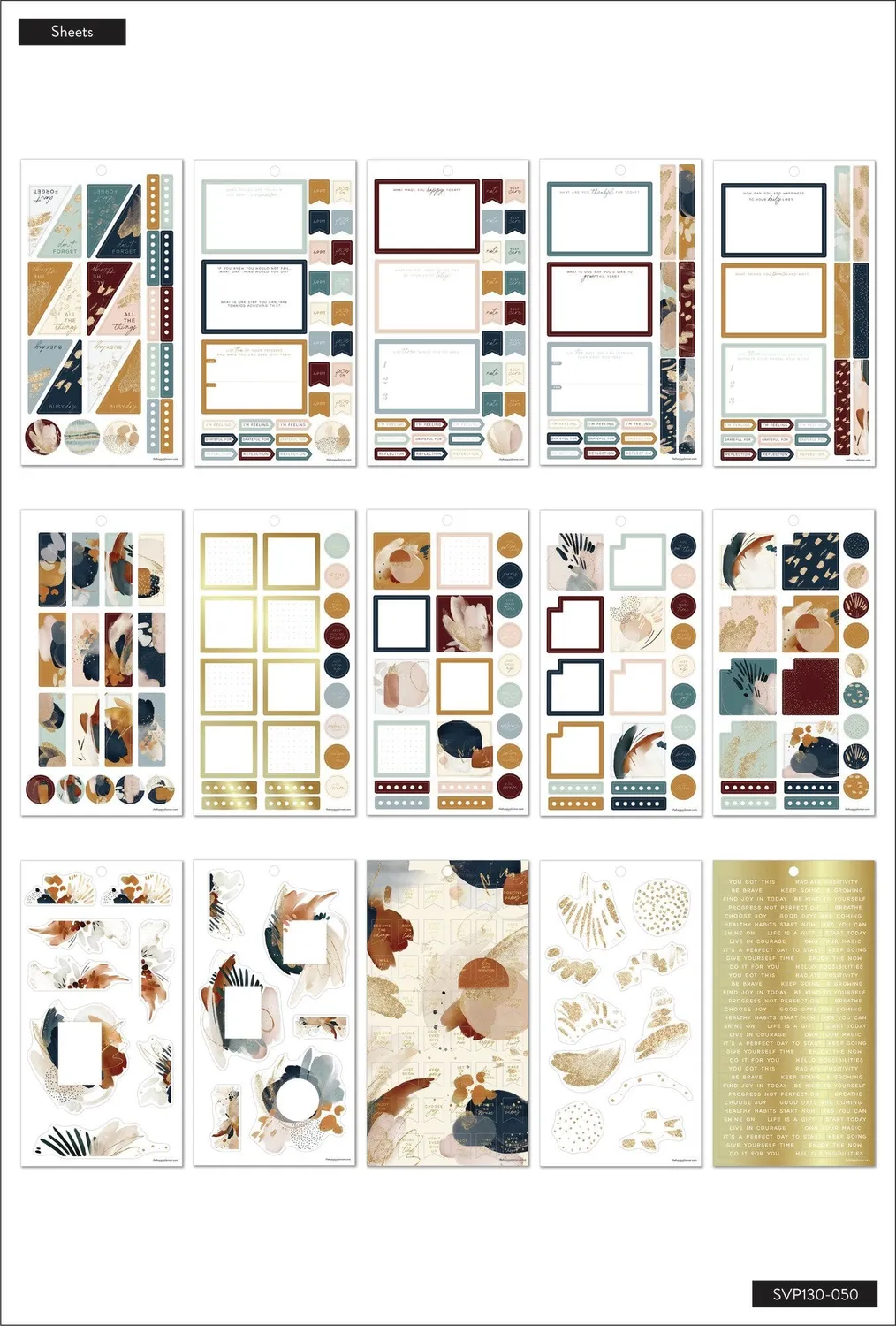 Happy Planner Watercolor Recovery stickers value pack 892 aquarelle