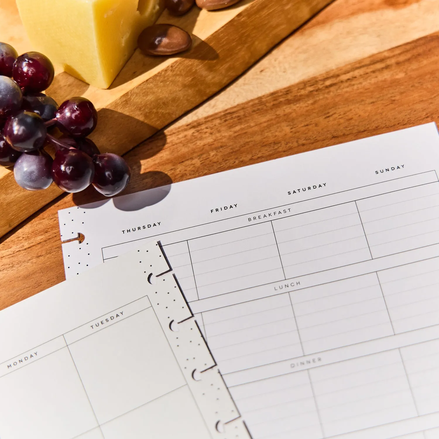 Happy Planner Rustic Roots extension menus Classic 4 mois sans date