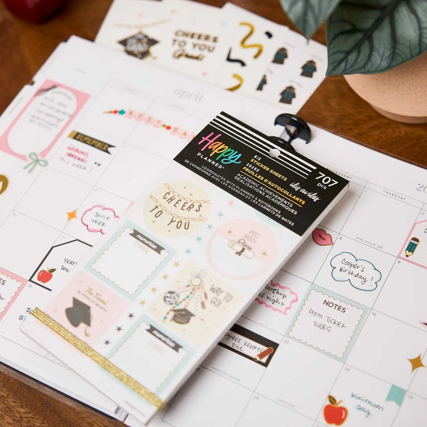 Me & My Big Ideas Academic carnet stickers école 30 planches