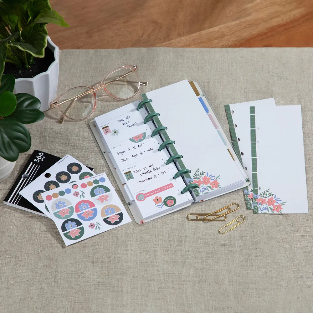 Happy Planner Fresh Bouquet coffret Mini non daté floral