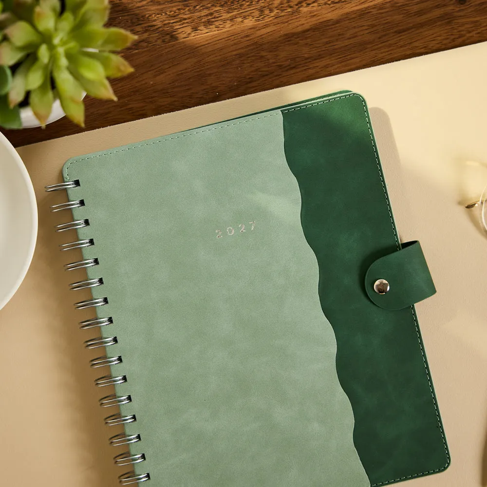 Happy Planner Citrine Sage & Scallop agenda spiral Classic 12 mois