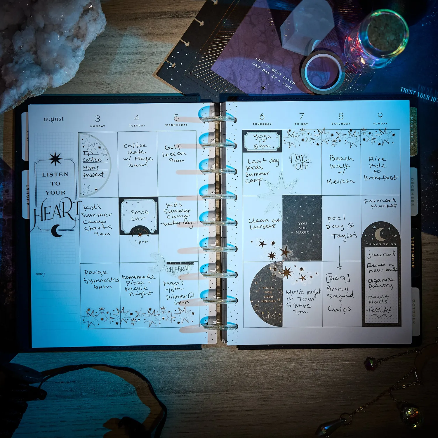 Happy Planner Eternal Stars agenda classic vertical juillet 2026-juin 2027