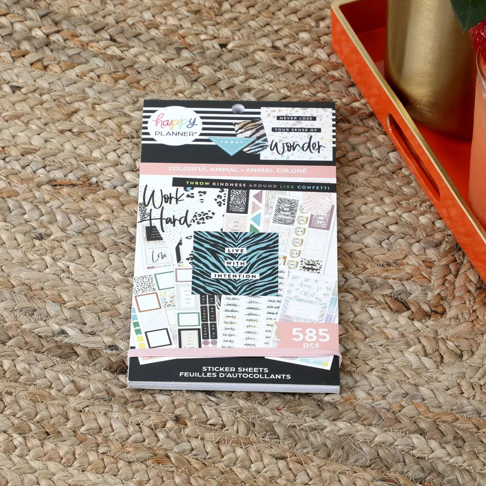 Happy Planner Safari stickers livre 30 pages 585 autocollants