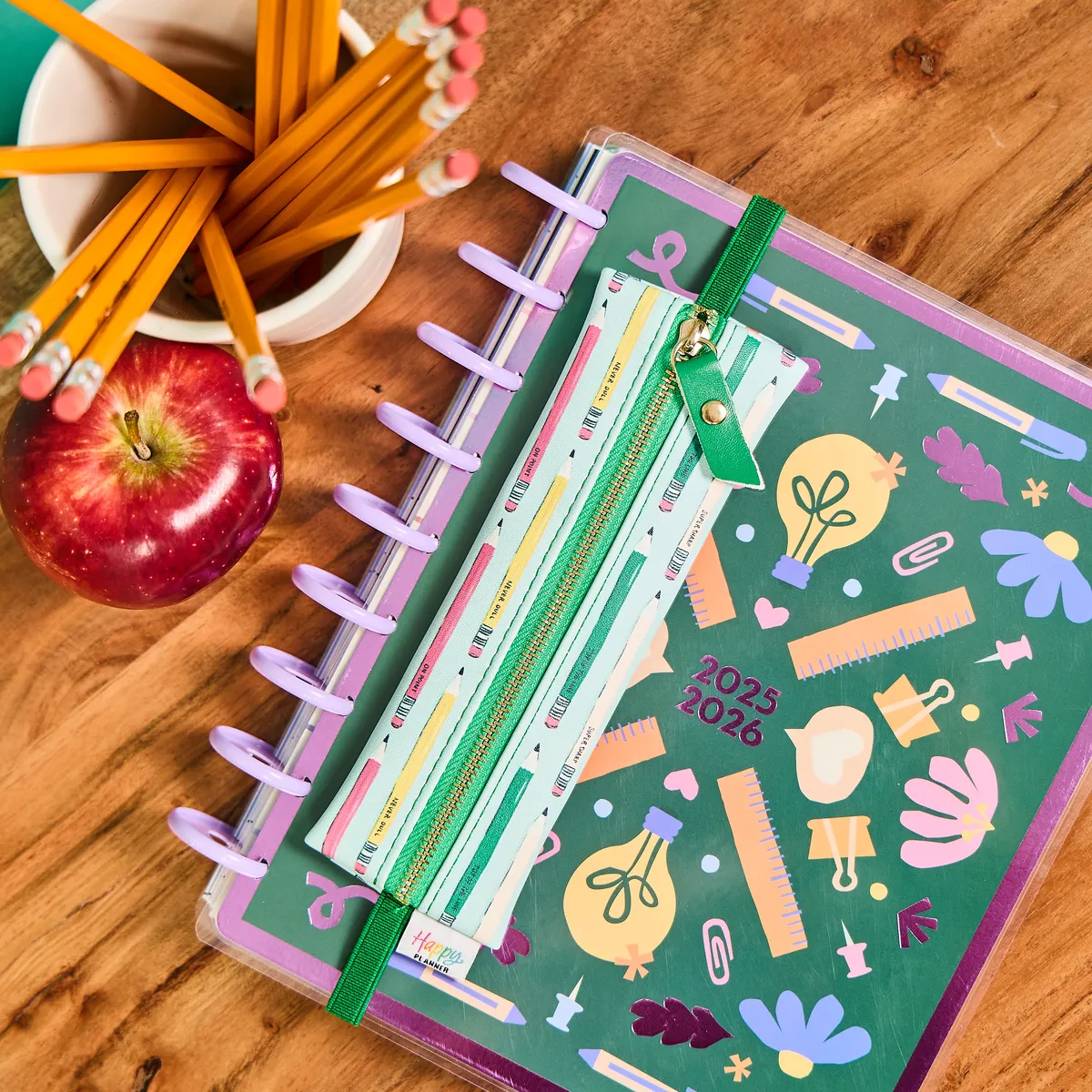 Happy Planner Pawsitive Teacher trousse Slim Banded elastique