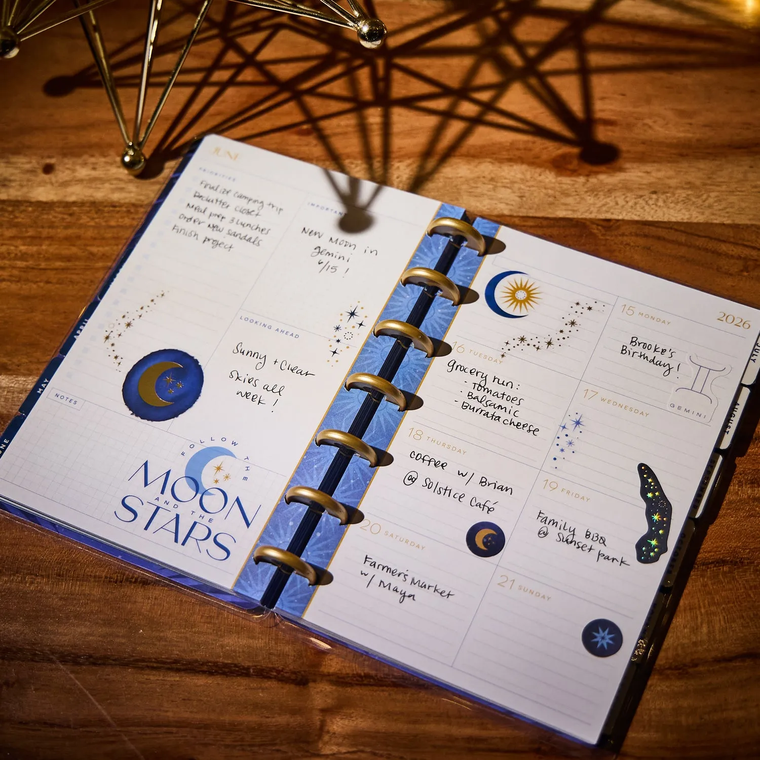 Happy Planner Star Signs 2026 agenda mini dashboard 12 mois