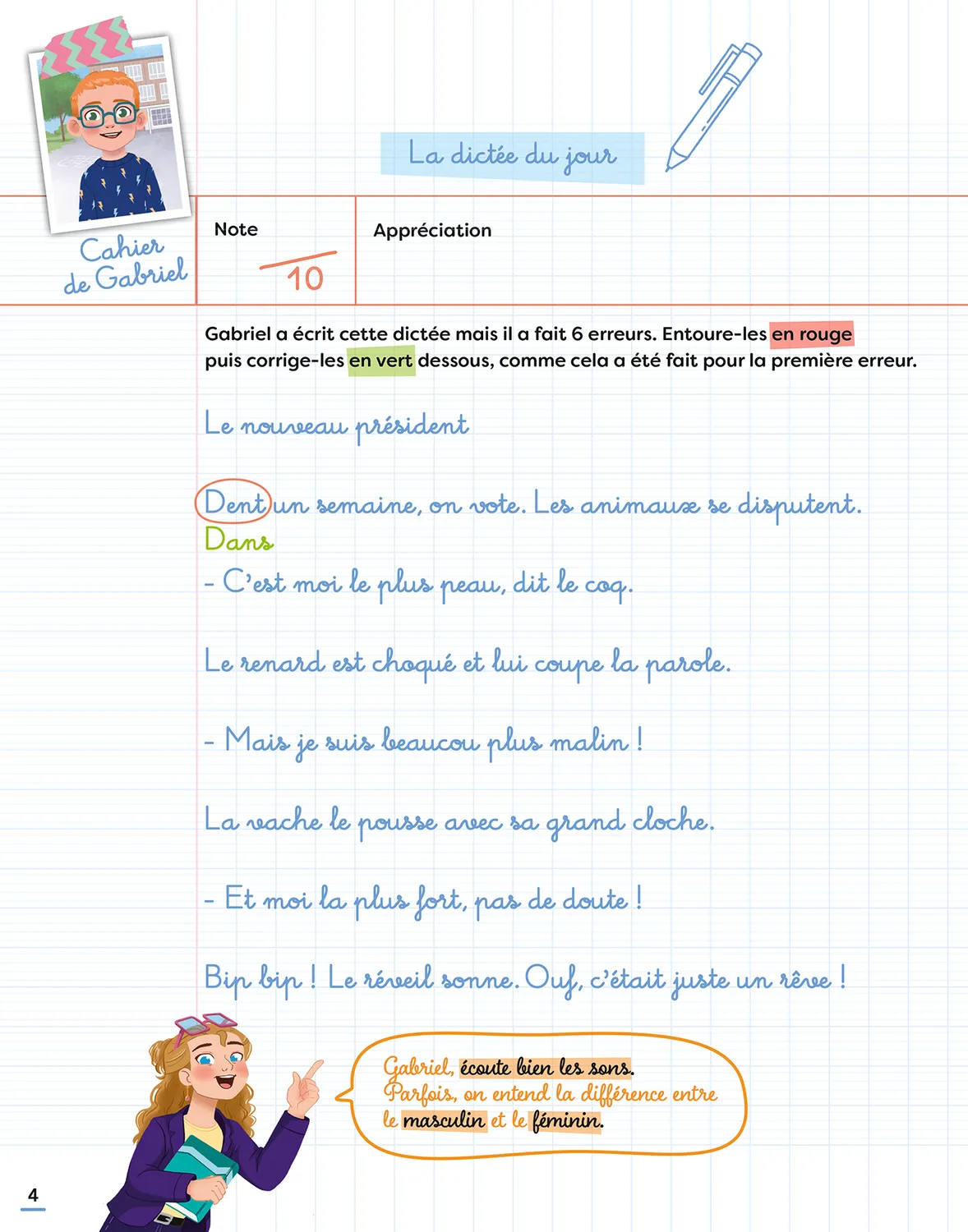 Frigobloc Les Incollables C'est moi la maîtresse CE1 cahier 7-8 ans