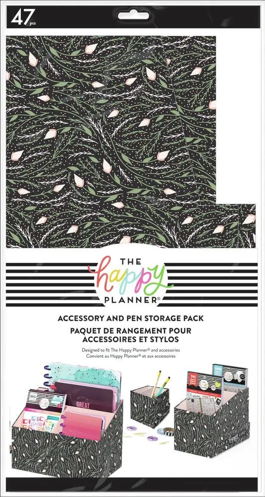 Happy Planner Homebody kit rangement 3 boîtes floral