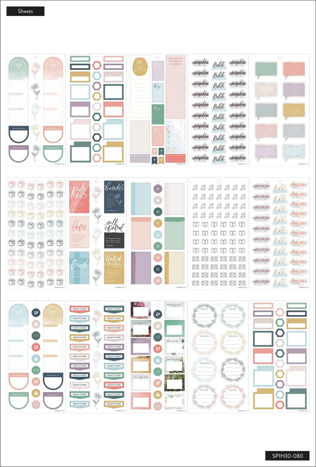 Happy Planner Walk By Faith stickers 30 pages 791 foi
