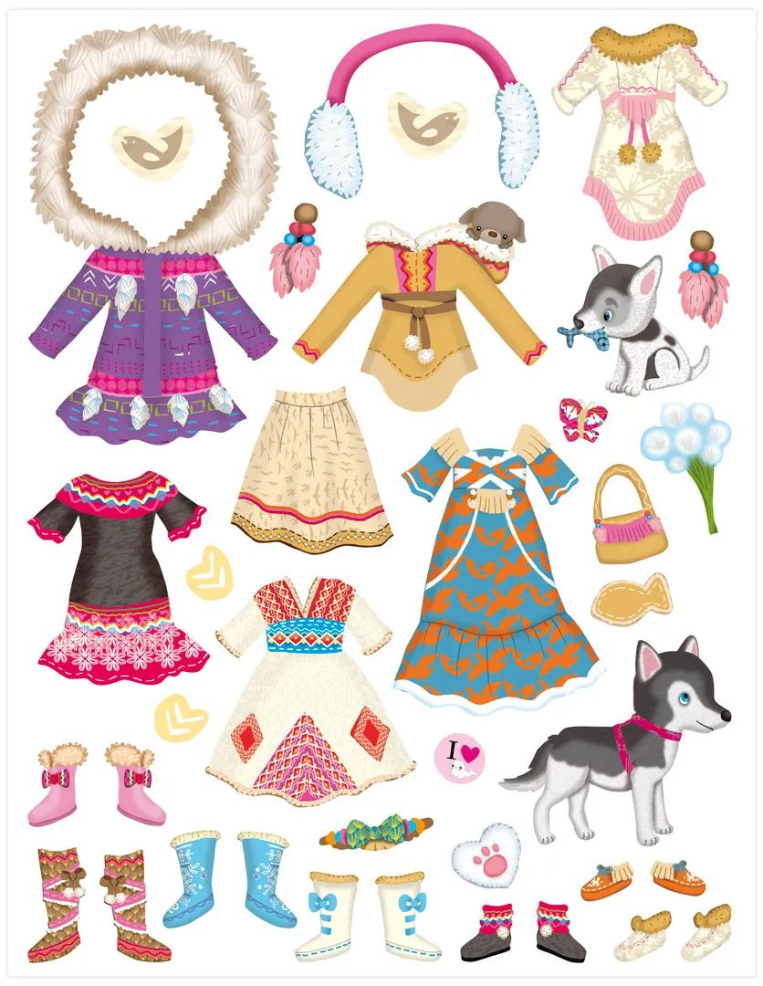 Frigobloc Minimiki Habille Anouk au Groenland livre stickers