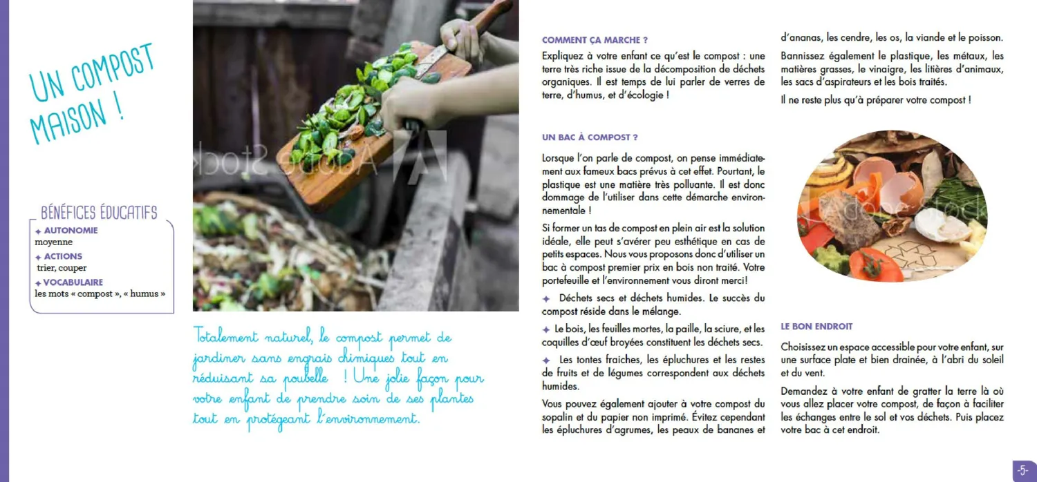 Frigobloc Je jardine je grandis livre jardinage Montessori 3 ans