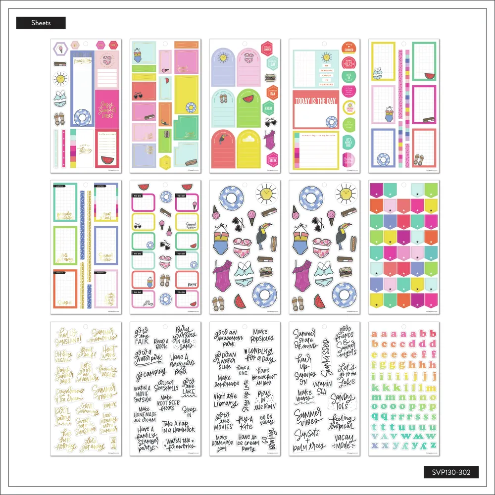 Happy Planner Summertime stickers été 804 pièces