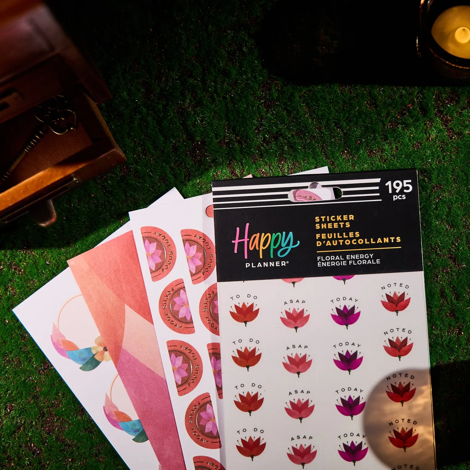 Happy Planner Floral Energy planches stickers fleurs 10 feuilles