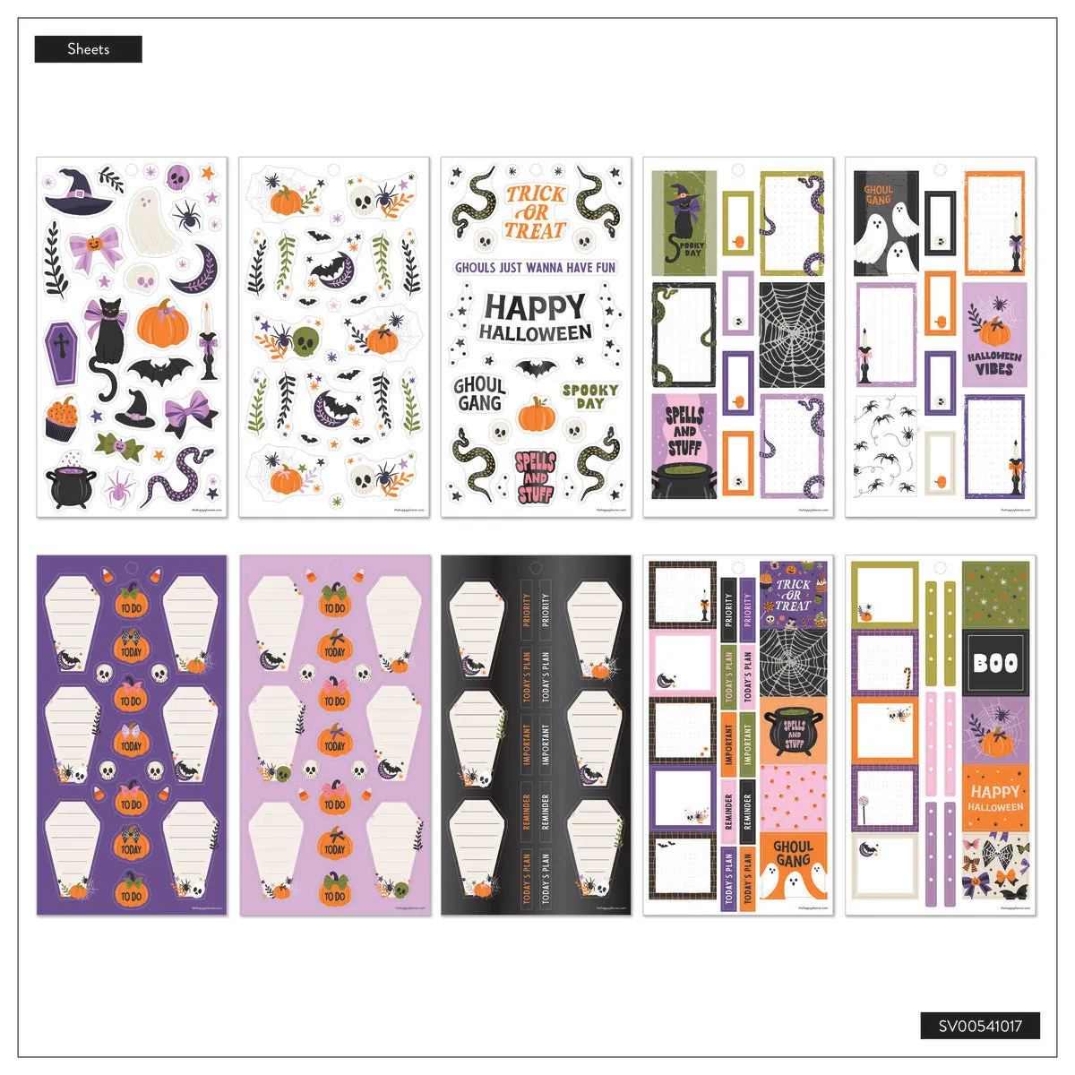 Happy Planner Halloween Vibes stickers value pack 811
