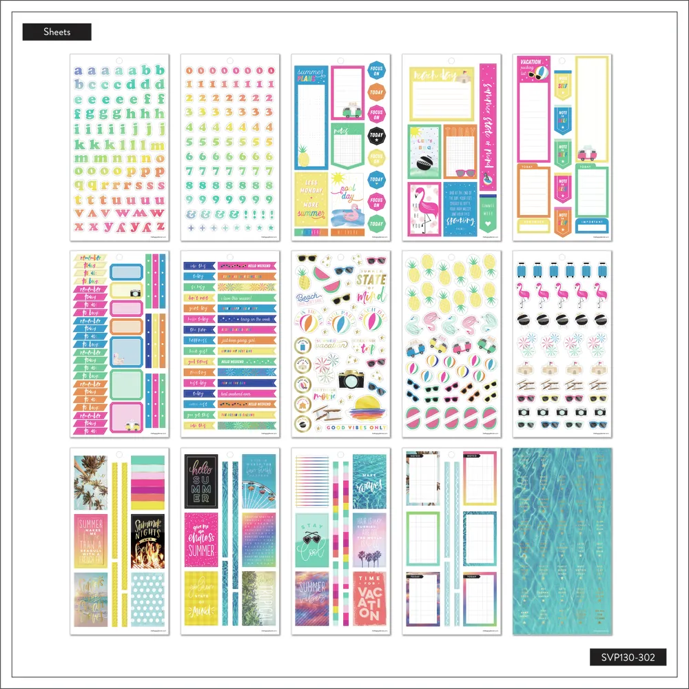 Happy Planner Summertime stickers été 804 pièces