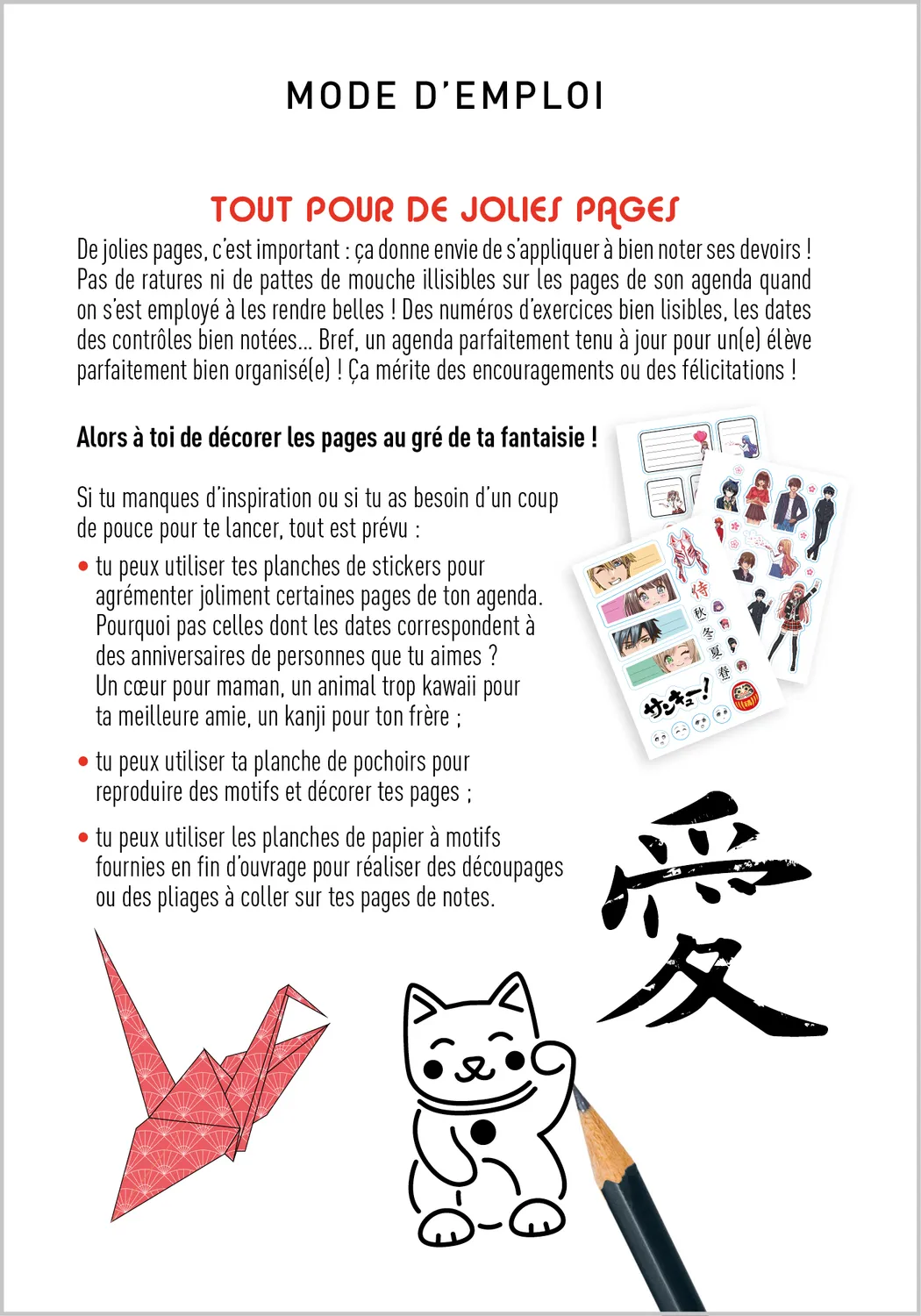 Frigobloc DIY Manga agenda scolaire 2023-2024 à customiser