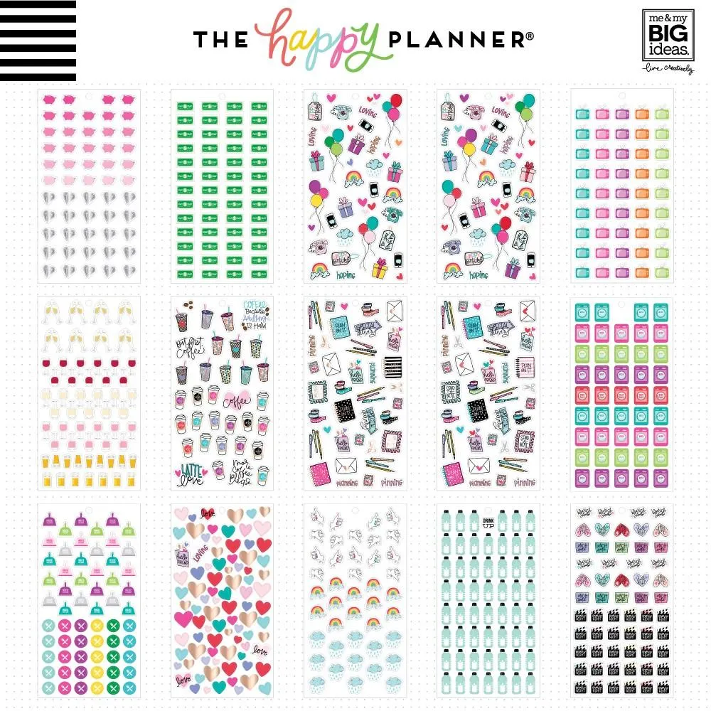 Happy Planner Tiny Icons stickers 1508 mini-icônes