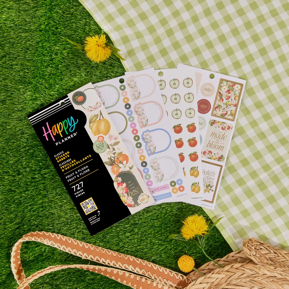 Happy Planner Fruit & Flora stickers 30 planches floral