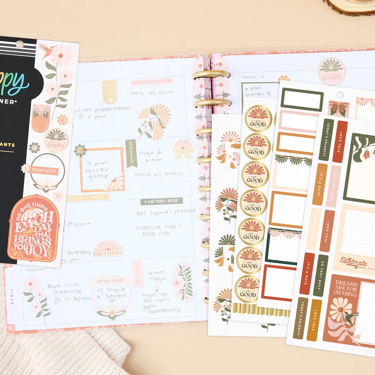 Happy Stickers Desert Rose Classic carnet 628