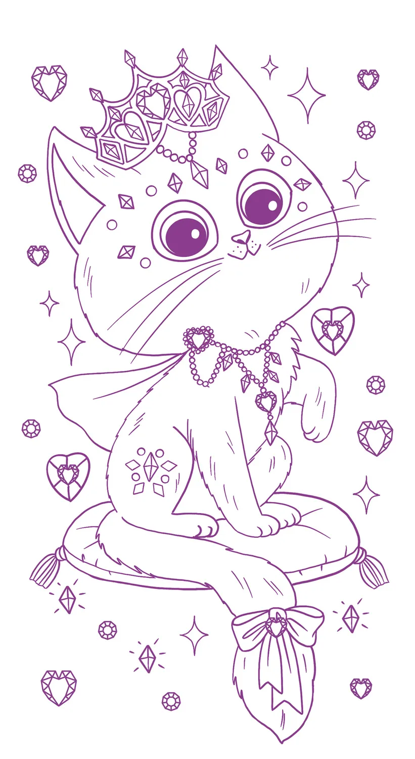 Frigobloc Chatons cahier coloriages strass stickers
