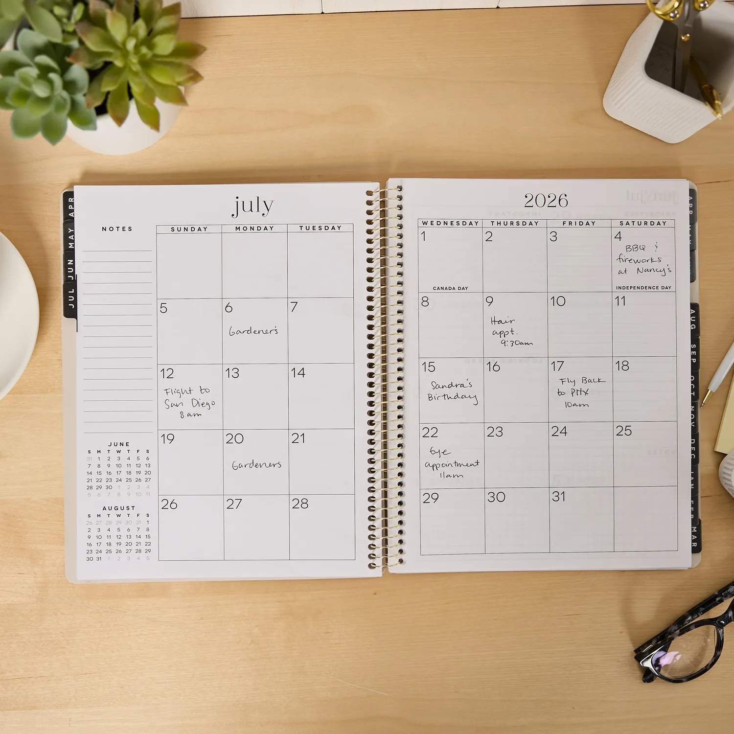Happy Planner Go Big Neutral Tile agenda spiral Large 15 mois