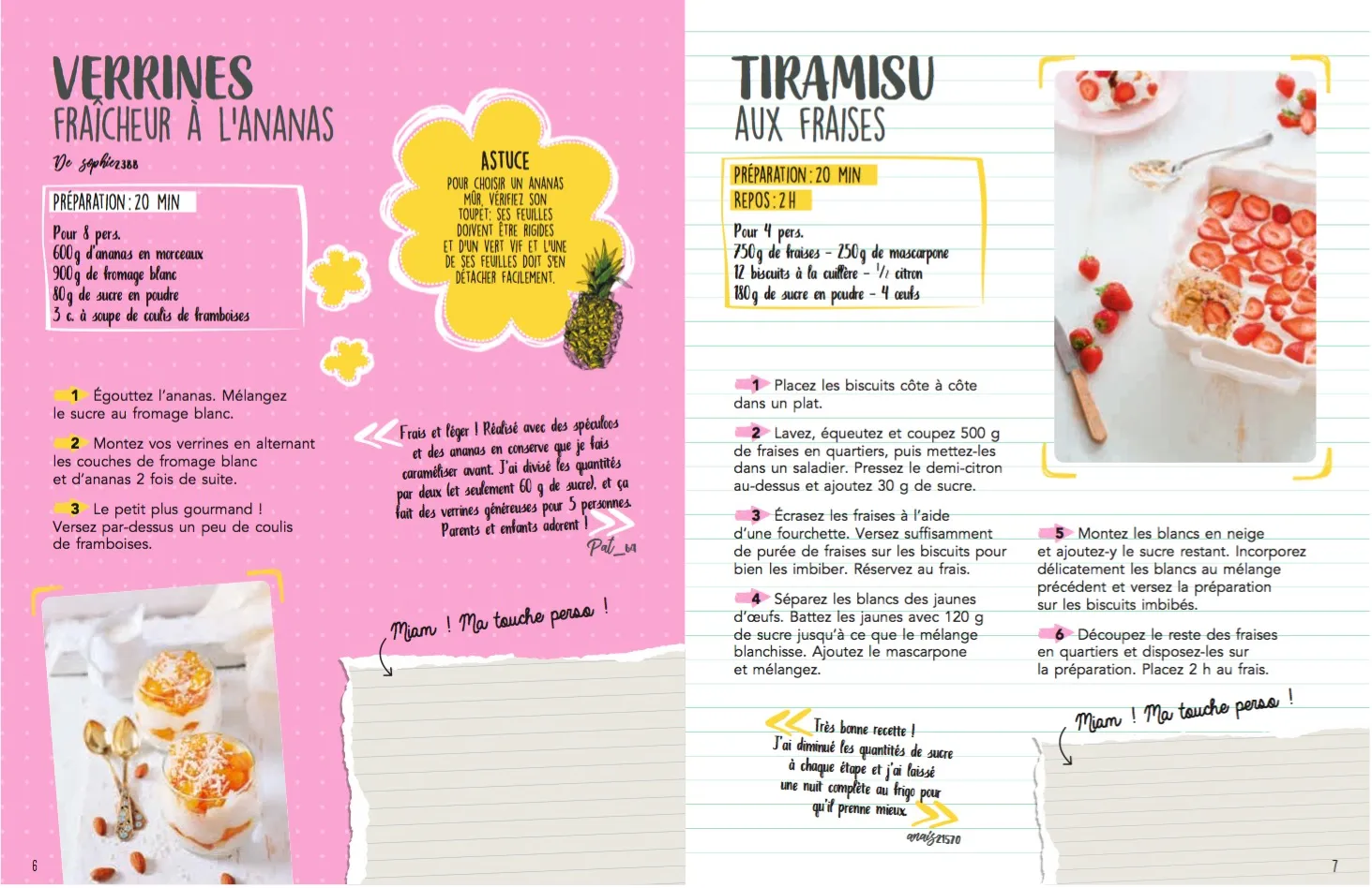 Frigobloc Marmiton Cahier gourmand desserts ultra faciles 75 recettes