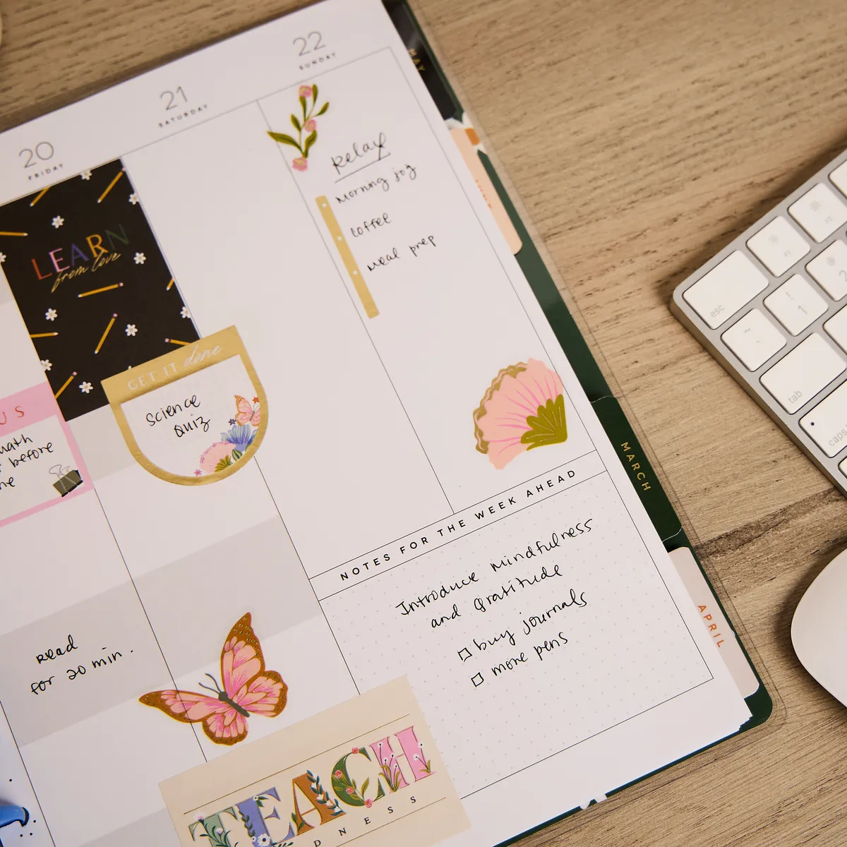 Happy Planner Homeschool Heart agenda Big 2025-2026 leçons