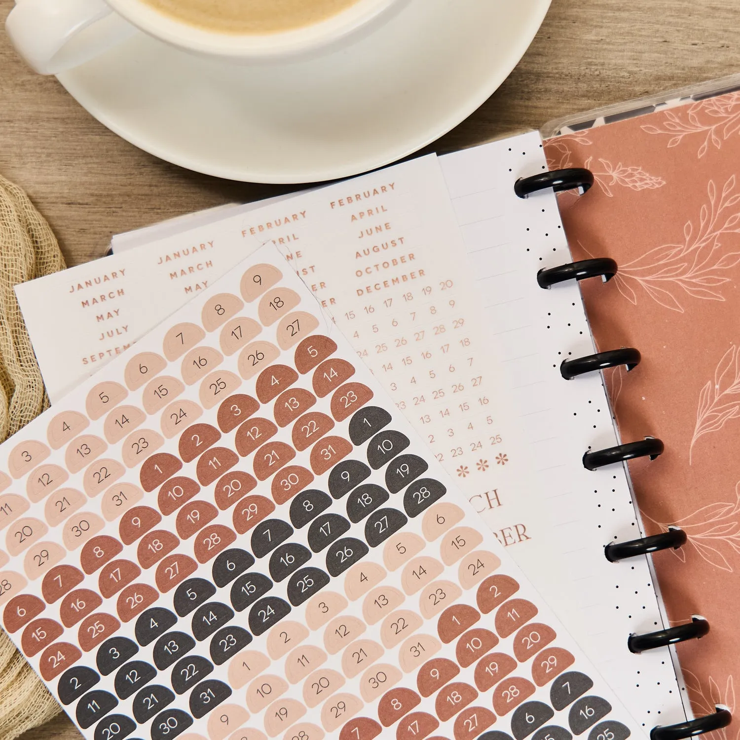 Happy Planner Modern Charm Mini recharge agenda 6 mois