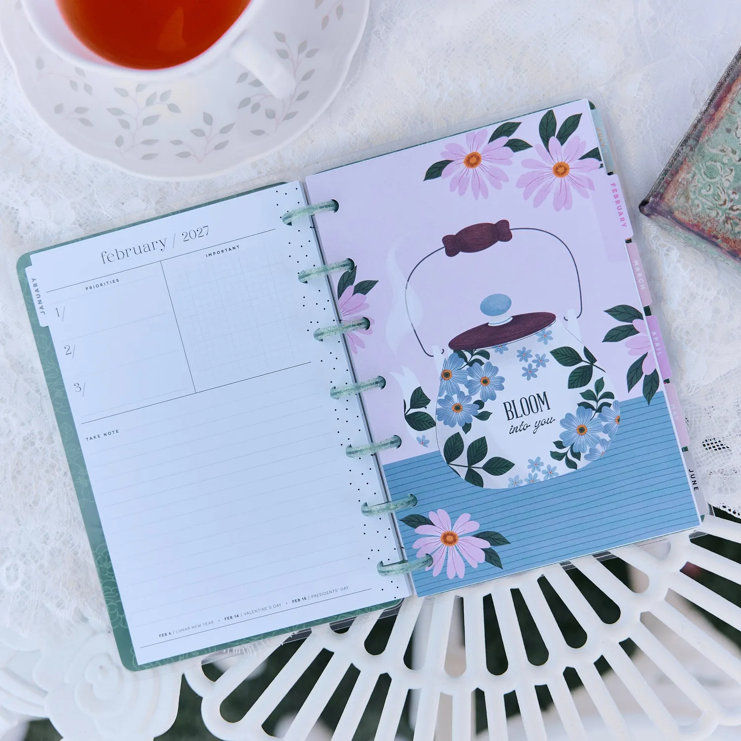 Happy Planner Petal Press 2027 agenda Mini horizontal