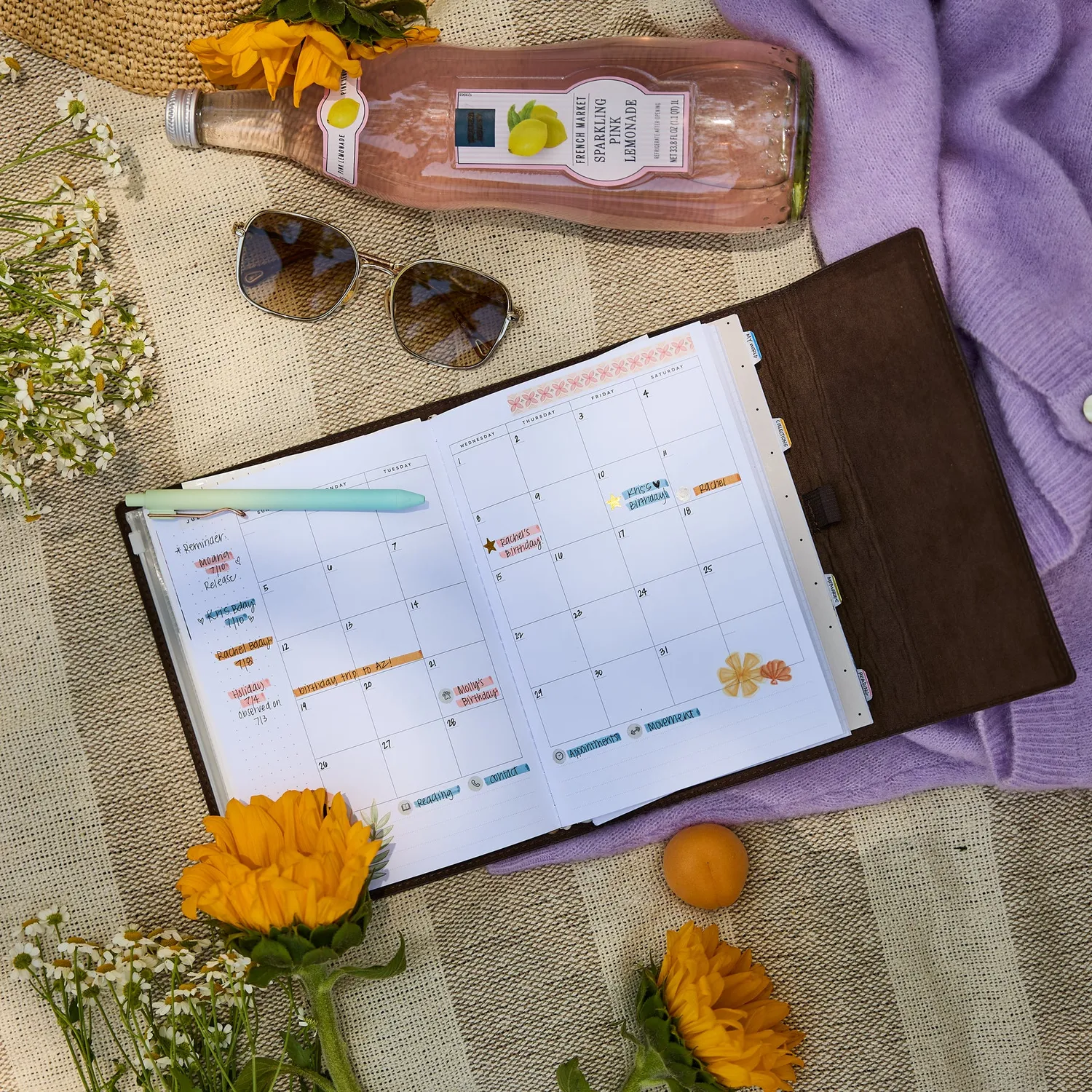 Happy Planner Espresso folio cuir vegan A5 non daté