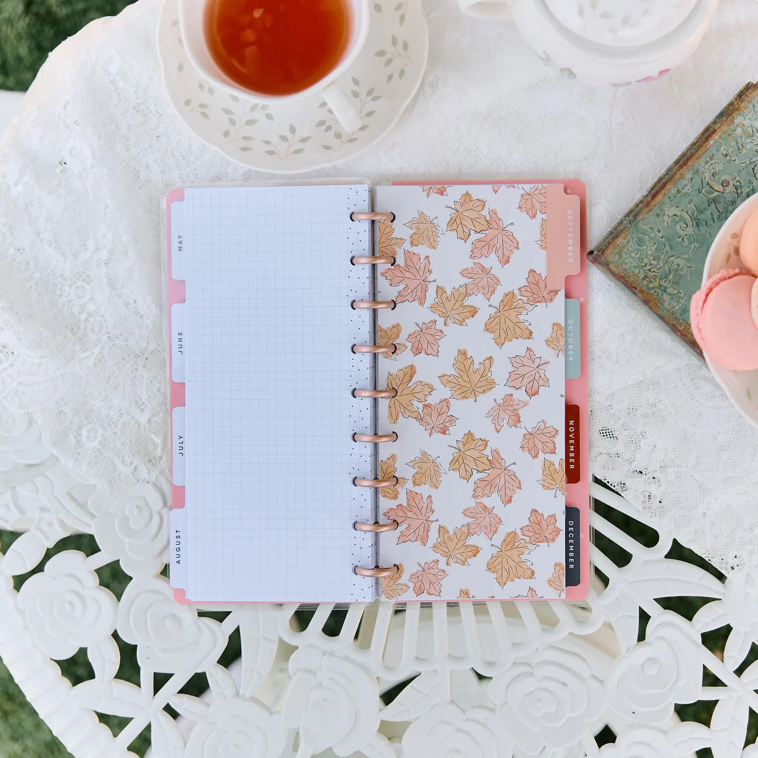 Happy Planner Seasonal Sidewalks agenda 2027 Skinny horizontal 12 mois