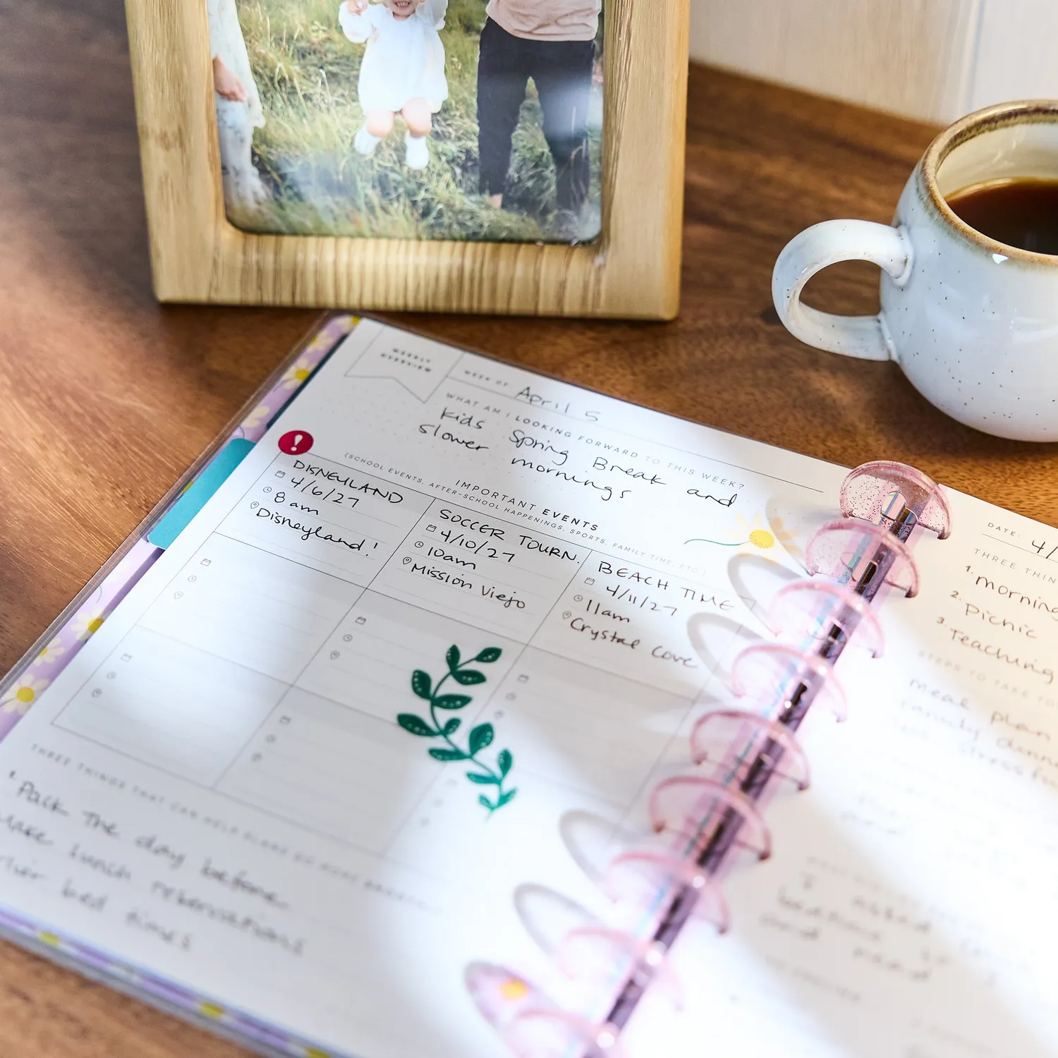 Happy Planner Golden Garden Mom journal guidé Classic