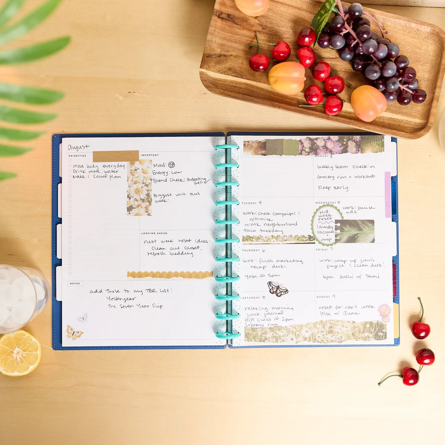 Happy Planner Sunshine Splash agenda Big Dashboard non daté 12 mois