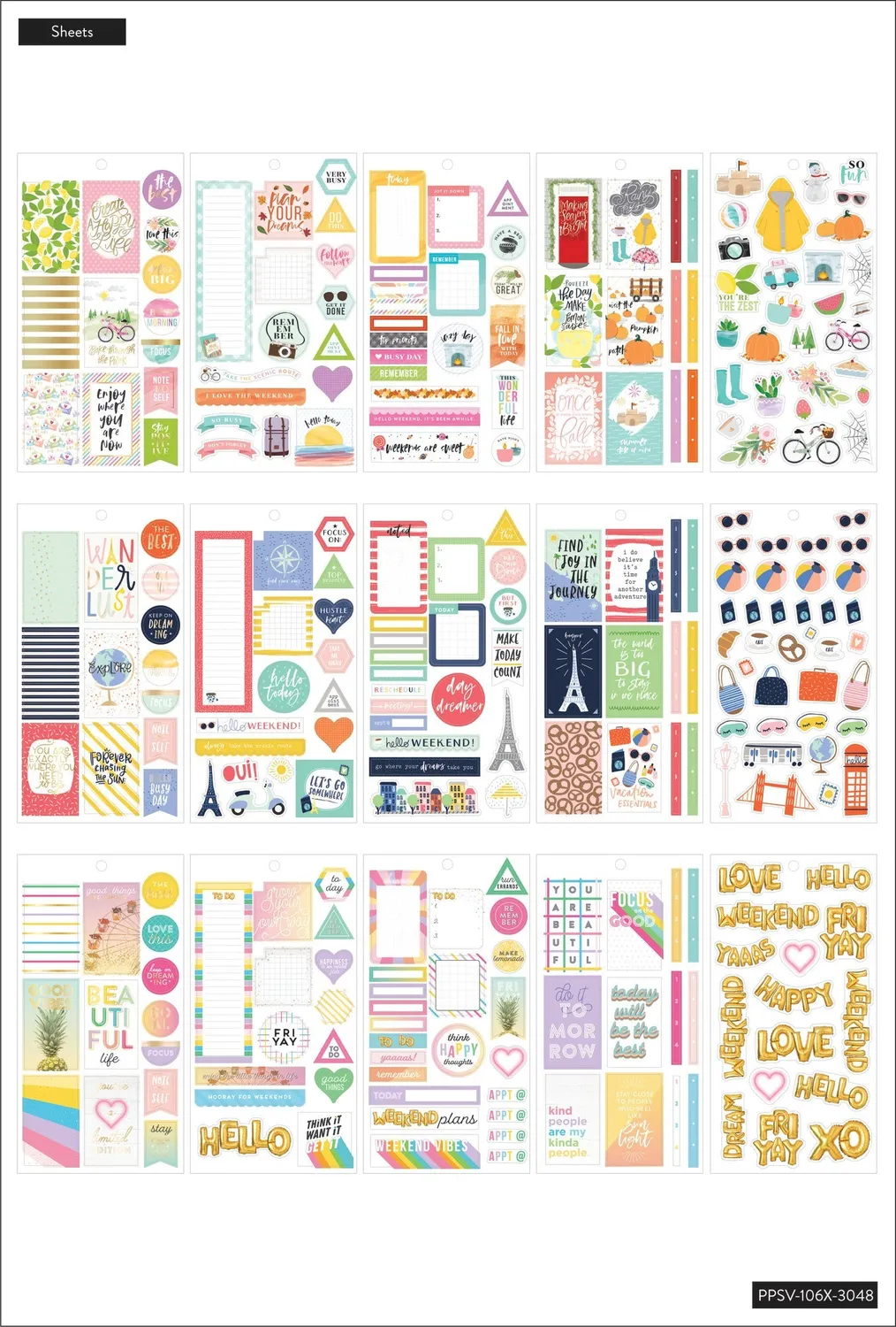 Happy Planner Color Story stickers value pack 497 autocollants