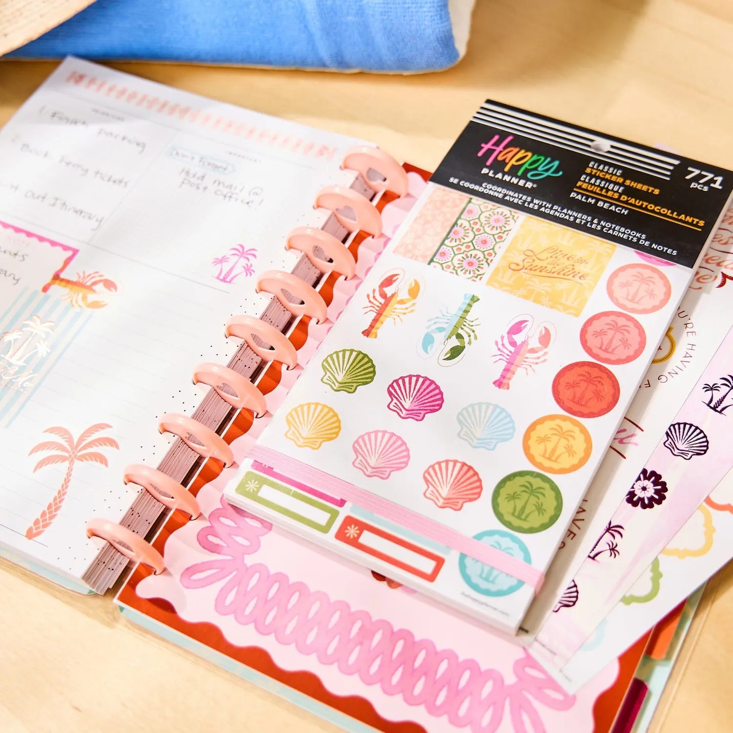 Happy Planner Palm Beach stickers value pack 771 été