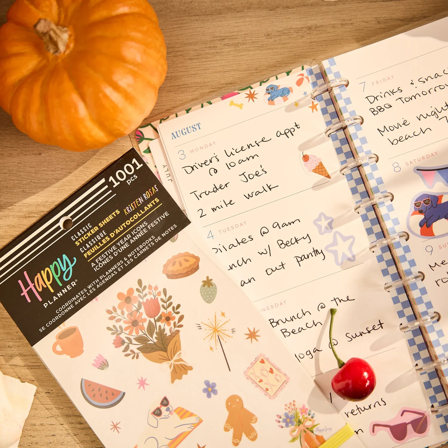 Happy Planner A Festive Year Icons stickers Classic 30 feuilles